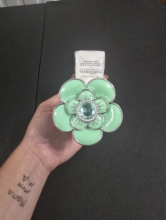 Bath & Body Works Other - New Bath & Body Works Mint Green Flower with Crystal Center Wallflower Plug In